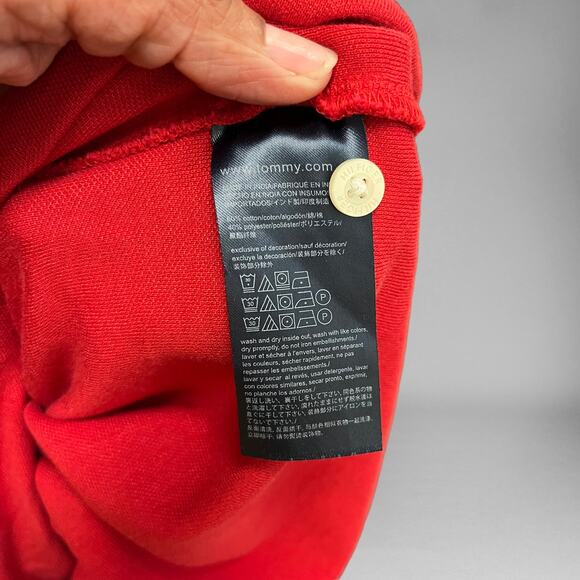 Tommy Hilfiger Polo Shirt Spellout Men’s Small Block Letter Rugby 90s Streetwear - Picture 8 of 10